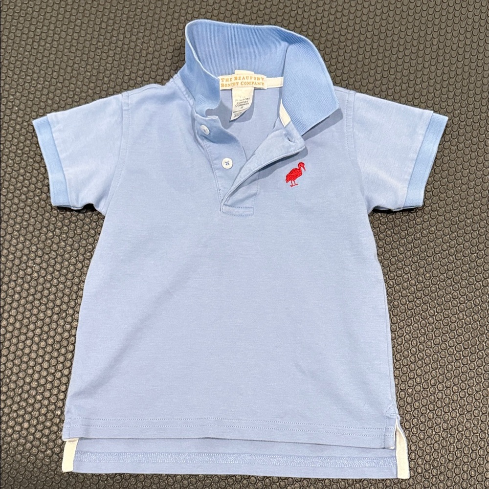 The Beaufort Bonnet Company Sky Blue Polo with Red Embroidery (2) polos